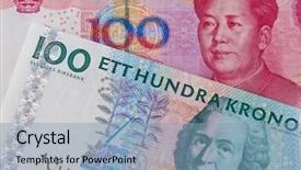  Presentation with swedish - Cool new slide set with monetary policy - chinese yuan banknotes and swedish backdrop and a light blue colored foreground