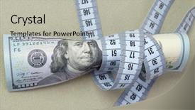  Presentation with monetary policy - Slide deck enhanced with monetary policy - dollars with measuring tape background and a light gray colored foreground