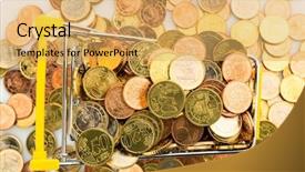  Presentation with brd und ddr - Beautiful PPT layouts featuring monetary policy - einkaufswagen und eurom nzen backdrop and a yellow colored foreground