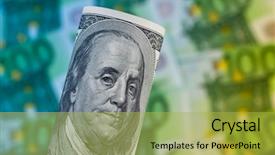  Presentation with monetary policy - Amazing PPT theme having monetary policy - norwegian kroner the american currency backdrop and a yellow colored foreground