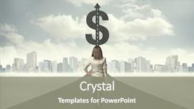  Presentation with business road map - Amazing presentation design having money - business woman on road heading backdrop and a gray colored foreground