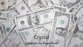  Presentation with american revolution close up - Slide deck with money - closeup of assorted american banknotes background and a light gray colored foreground