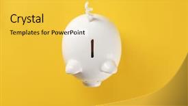  Presentation with piggy bank - Amazing slide deck having money - cute piggy bank on color backdrop and a yellow colored foreground