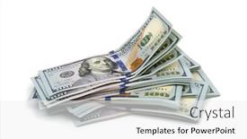  Presentation with dollar - Slide set enhanced with money-american-dollar-isolated background and a white colored foreground