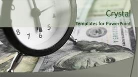  Presentation with emoney money traffic concept closeup - Colorful presentation theme enhanced with money and alarm clock closeup backdrop and a  colored foreground