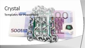  Presentation with safe - Presentation with money and chain isolated background and a white colored foreground