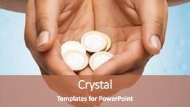  Presentation with money - Audience pleasing presentation design consisting of money and finances concept - close backdrop and a coral colored foreground