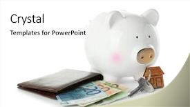  Presentation with house key - Presentation theme consisting of money and house key background and a white colored foreground