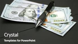  Presentation with black pediatrics evaluation - Presentation design with money and pen writer fee background and a  colored foreground