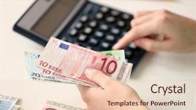  Presentation with counting - Colorful presentation enhanced with money and working on calculator backdrop and a lemonade colored foreground