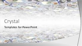  Presentation with crisis - Amazing presentation design having money-are-falling-in-hole backdrop and a white colored foreground