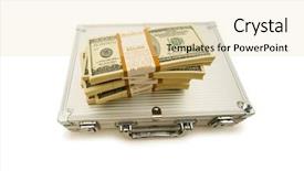  Presentation with corruption - Beautiful presentation theme featuring money bag corruption - metal case and lots backdrop and a lemonade colored foreground