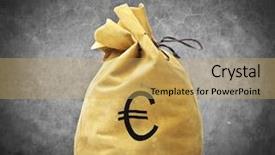 Presentation with euro - Colorful slide deck enhanced with money bag with euro sign backdrop and a yellow colored foreground