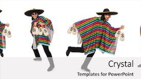  Presentation with money bag sysmbol - Beautiful PPT layouts featuring money bags isolated on whit backdrop and a  colored foreground