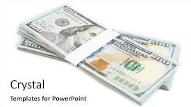  Presentation with floating dollar bills - Theme having money bond - hundred dollar bills isolated background and a white colored foreground