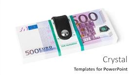  Presentation with euro - Theme having money-clip-holding-a-bunch background and a white colored foreground