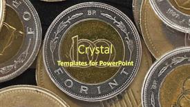  Presentation with money - Theme consisting of money-coin-hungarian-forint-high background and a tawny brown colored foreground