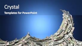  Presentation with wave - Presentation featuring money concept showing a wave background and a ocean colored foreground