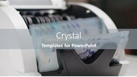  Presentation with counting - Slide deck with money-counter-machine-counting-new background and a gray colored foreground
