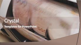  Presentation with hong kong - Presentation theme featuring money counting machine calculate number background and a  colored foreground