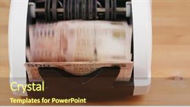  Presentation with hong kong kota - PPT theme enhanced with money counting machine for hong background and a tawny brown colored foreground