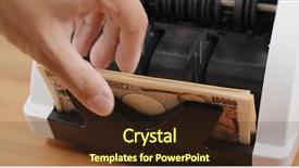  Presentation with machine learning regression - Cool new PPT theme with money counting machine for japanese backdrop and a  colored foreground