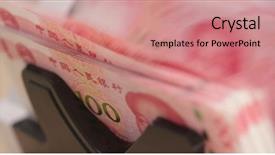  Presentation with counting - Colorful slide set enhanced with money counting machine for rmb backdrop and a  colored foreground