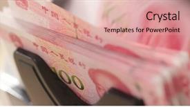  Presentation with induction machine - Colorful PPT layouts enhanced with money counting machine for rmb backdrop and a lemonade colored foreground