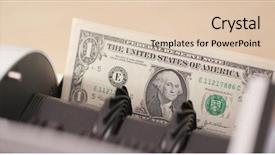  Presentation with counting - PPT theme featuring money counting machine for usd background and a  colored foreground