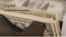  Presentation with counting - Beautiful slide set featuring money counting machine for usd backdrop and a coral colored foreground