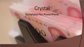  Presentation with machine synchrone - Theme enhanced with money counting machine with rmb background and a coral colored foreground