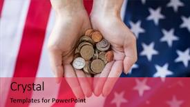  Presentation with investment money - Audience pleasing presentation theme consisting of money crisis investment and state backdrop and a red colored foreground