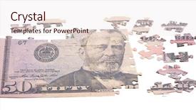  Presentation with puzzle circle - Presentation enhanced with money decisions - unfinished puzzle from fifty dollars background and a lemonade colored foreground