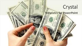  Presentation with dollar - Colorful PPT theme enhanced with money dollar in hand isolated backdrop and a soft green colored foreground