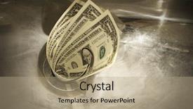  Presentation with drain - Beautiful slide deck featuring money down the drain backdrop and a coral colored foreground