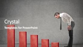  Presentation with drop - PPT layouts with money drop - businessman looks at statistics graph background and a gray colored foreground