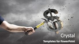  Presentation with stone - Beautiful slides featuring money drop - close up of hammer backdrop and a dark gray colored foreground