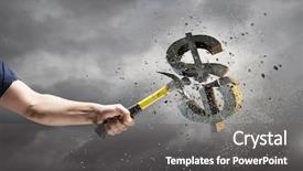  Presentation with stone - Amazing slides having money drop - close up of hammer backdrop and a gray colored foreground