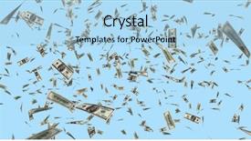  Presentation with rain - Presentation theme with money drop - dollar rain background and a light blue colored foreground