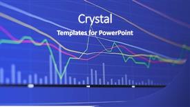  Presentation with financial market - Amazing presentation theme having money drop - financial diagrams for stock market backdrop and a cobalt blue colored foreground
