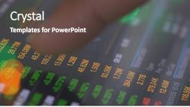  Presentation with market data - Amazing presentation theme having money drop - investing stock market data backdrop and a tawny brown colored foreground