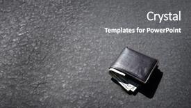  Presentation with lost - Cool new theme with money drop - lost wallet lying on street backdrop and a gray colored foreground
