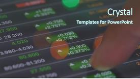  Presentation with data analysis - Presentation design having money drop - stock market data analysis background and a ocean colored foreground