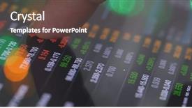  Presentation with market data - Colorful slides enhanced with money drop - stock market data graph backdrop and a tawny brown colored foreground