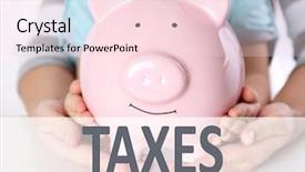  Presentation with hands holding - Presentation design consisting of money drop - tax concept savings concept hands background and a lemonade colored foreground