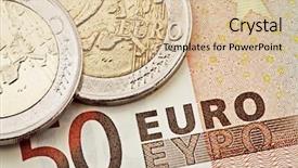  Presentation with bills - Colorful slide set enhanced with money euro coins and bills backdrop and a lemonade colored foreground