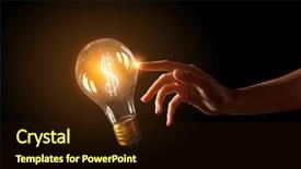  Presentation with renewable energy atmospheric pollution concept - Slide deck consisting of money faith - concept of electric energy background and a  colored foreground