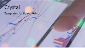  Presentation with market data - Presentation theme enhanced with money fall down - stock market data information background and a light blue colored foreground