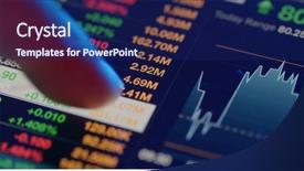  Presentation with stock market - Slide deck consisting of money figure - stock market analysis on digital background and a navy blue colored foreground