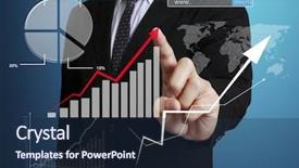  Presentation with touch screen accessible for disable students - Beautiful PPT theme featuring money figure - touch screen financial symbols coming backdrop and a navy blue colored foreground